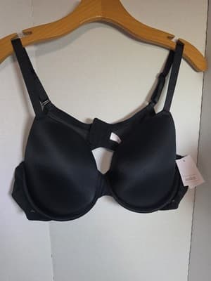 Auden Size 42C Black Bra Smooth Demi Coverage Comfort Wire Lightly Lined - Image 1