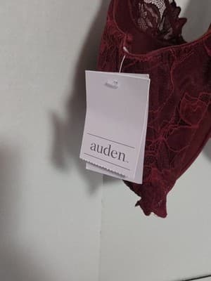 NWT Auden Red Laced Push-Up Plunge Coverage Underwire Bra Size 46DD - Thumbnail 5