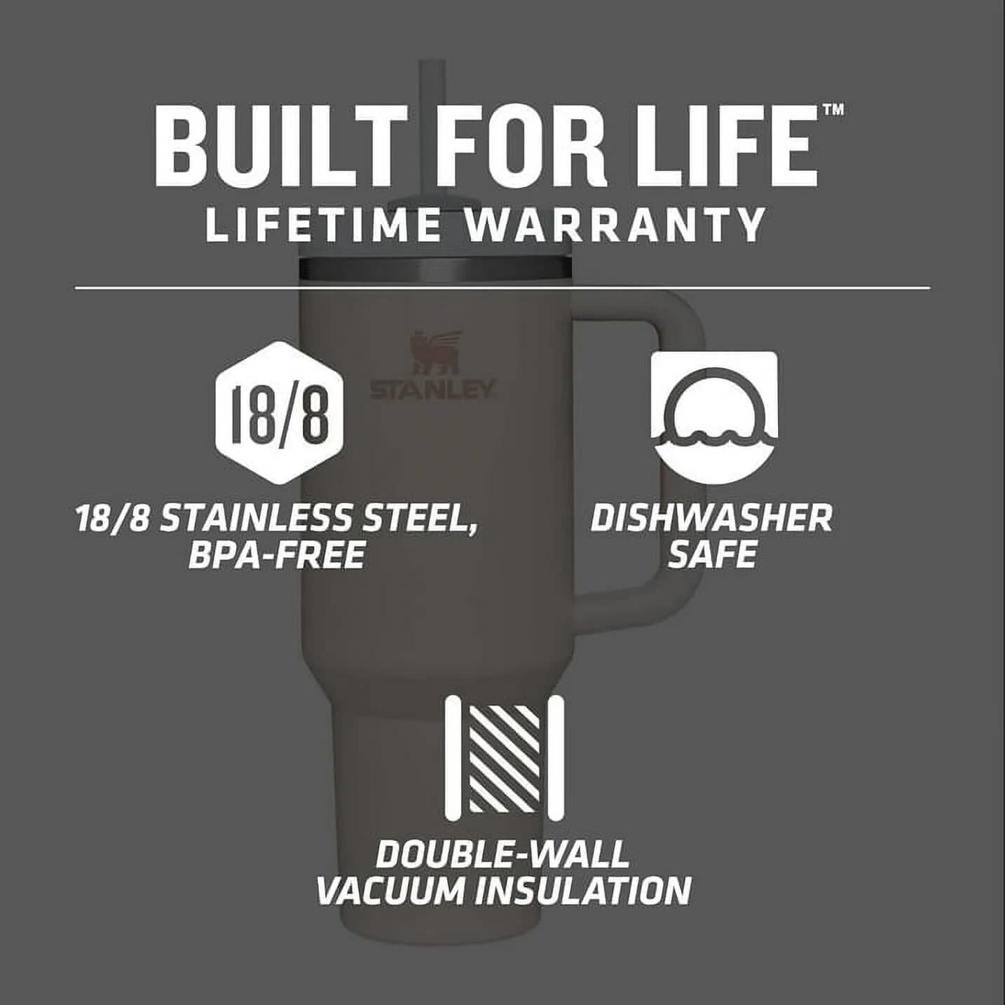 Stanley X Flowstate Quencher H2O Double Insulated Tumbler 40oz Flint Grey NEW - Thumbnail 6