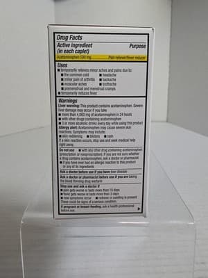 Good Sense Extra Strength Pain Relief, Acetaminophen Caplets, 500 Mg, 100 Count - Thumbnail 3