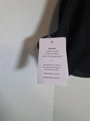 Auden Size 42C Black Bra Smooth Demi Coverage Comfort Wire Lightly Lined - Thumbnail 10