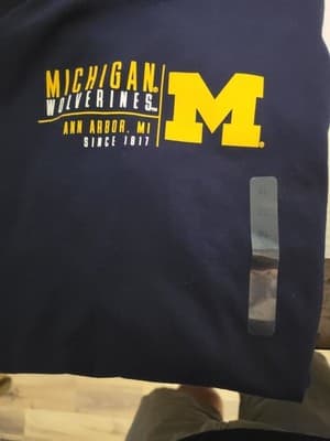 Michigan Wolverines S/S Shirt Mens XL Blue Rivalry Threads 91 Apparel NEW - Thumbnail 6