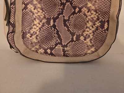 MICHAEL KORS Embossed Leather Python Print Shoulder Bag - Thumbnail 3