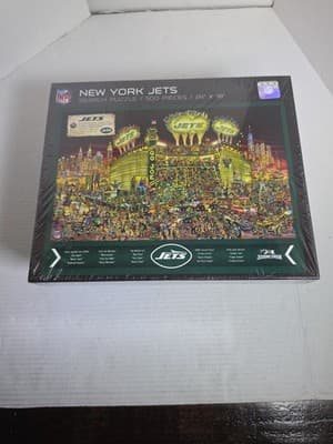 NFL NEW YORK JETS Joe Journeyman Puzzle Search Find 500 pc Jigsaw 24x18 Puzzle - Image 1