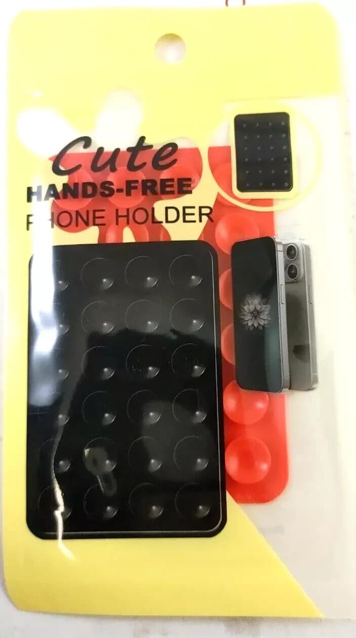 Silicone Suction Cup Back Peel & Stick On Surface Grip Holder For Phone & Case - Image 1