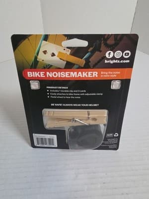 NEW! BRIGHTZ Bike Noisemaker w/ 3 Spoke Cards & DURABLE Clamp - Thumbnail 2