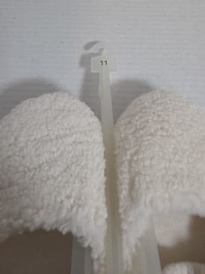 Auden Cream Faux Fur Slippers Size 11 - Thumbnail 5