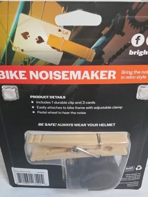 NEW! BRIGHTZ Bike Noisemaker w/ 3 Spoke Cards & DURABLE Clamp - Thumbnail 3