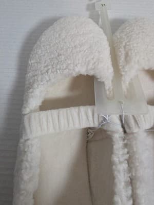 Auden Cream Faux Fur Slippers Size 11 - Thumbnail 6