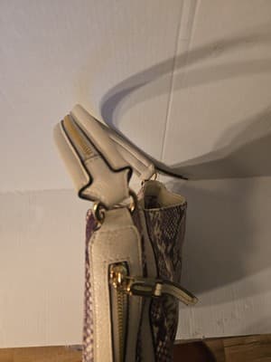 MICHAEL KORS Embossed Leather Python Print Shoulder Bag - Thumbnail 10