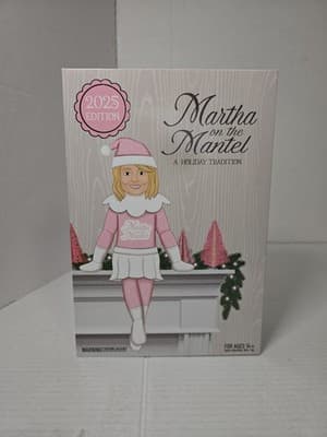 New Martha on the Mantel Holiday Tradition 2025 Edition Pink 12" Plush Christmas - Image 1