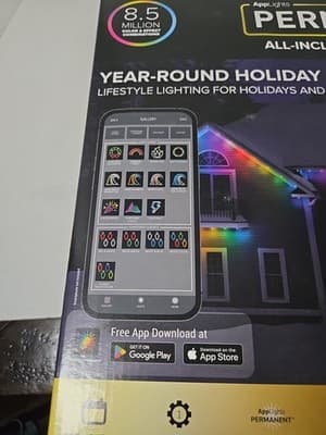 AppLights PERMANENT™ Starter Kit Christmas Light String with 72 LEDs, 100 feet - Thumbnail 15