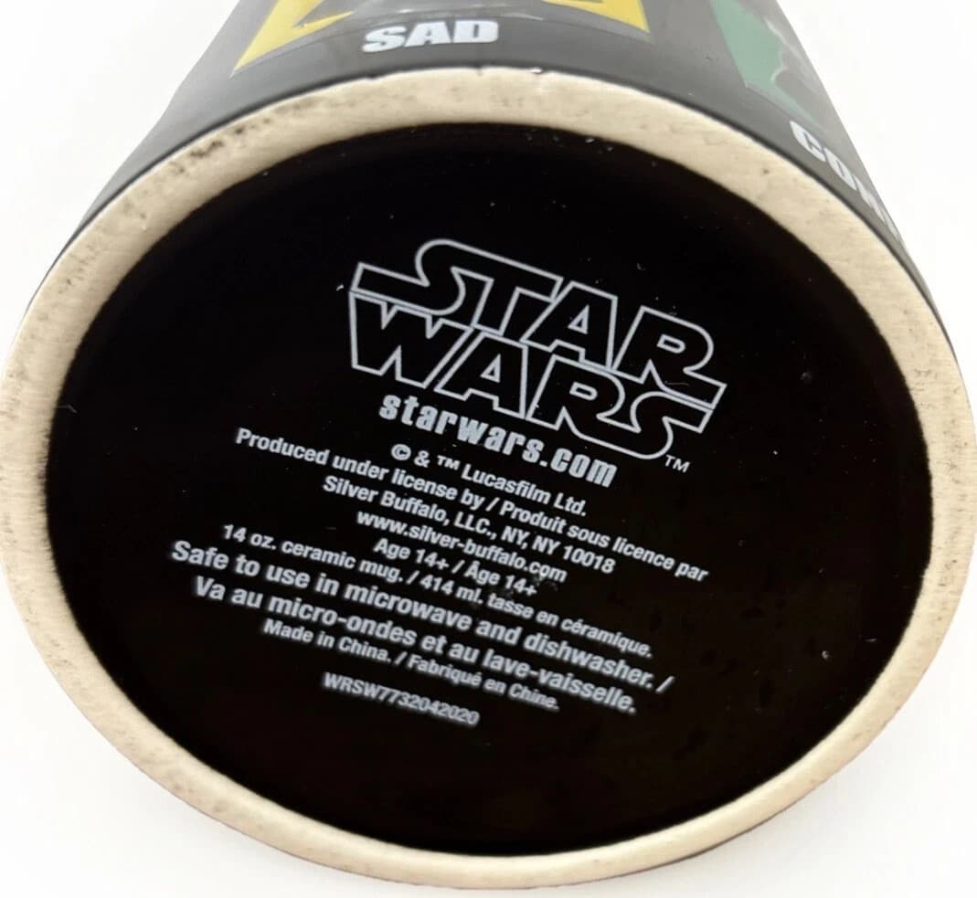 Expressions Of Darth Vader Mug - Star Wars Coffee Cup - Black Ceramic -14oz New - Thumbnail 3