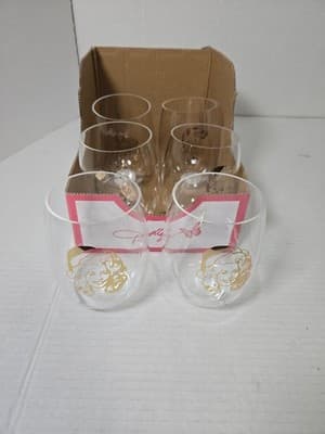 Sets Of 6 Dolly Parton Stemless Wine Glasses Acrylic Christmas Holiday Cups 17oz