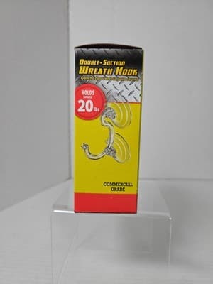 1-Pack Valentine or Christmas Wreath Hooks Double Suction 20 lbs NEW! - Thumbnail 2