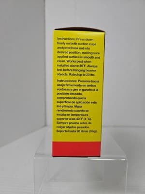 1-Pack Valentine or Christmas Wreath Hooks Double Suction 20 lbs NEW! - Thumbnail 4