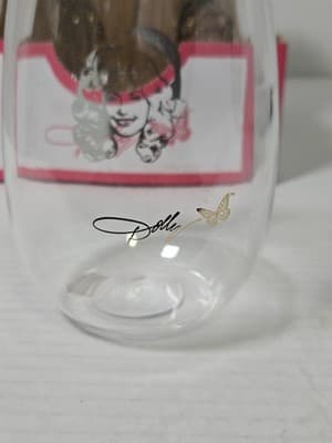 Sets Of 6 Dolly Parton Stemless Wine Glasses Acrylic Christmas Holiday Cups 17oz - Thumbnail 4