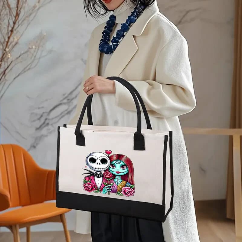 Nightmare Before Christmas Canvas Tote Bag New - Thumbnail 2