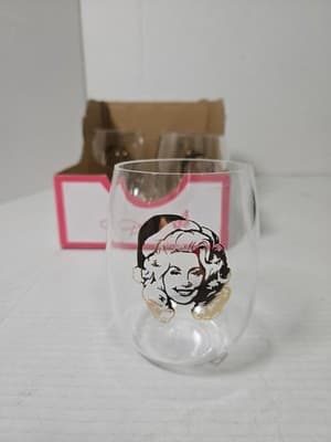 Sets Of 6 Dolly Parton Stemless Wine Glasses Acrylic Christmas Holiday Cups 17oz - Thumbnail 3