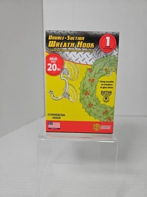 1-Pack Valentine or Christmas Wreath Hooks Double Suction 20 lbs NEW! - Image 1