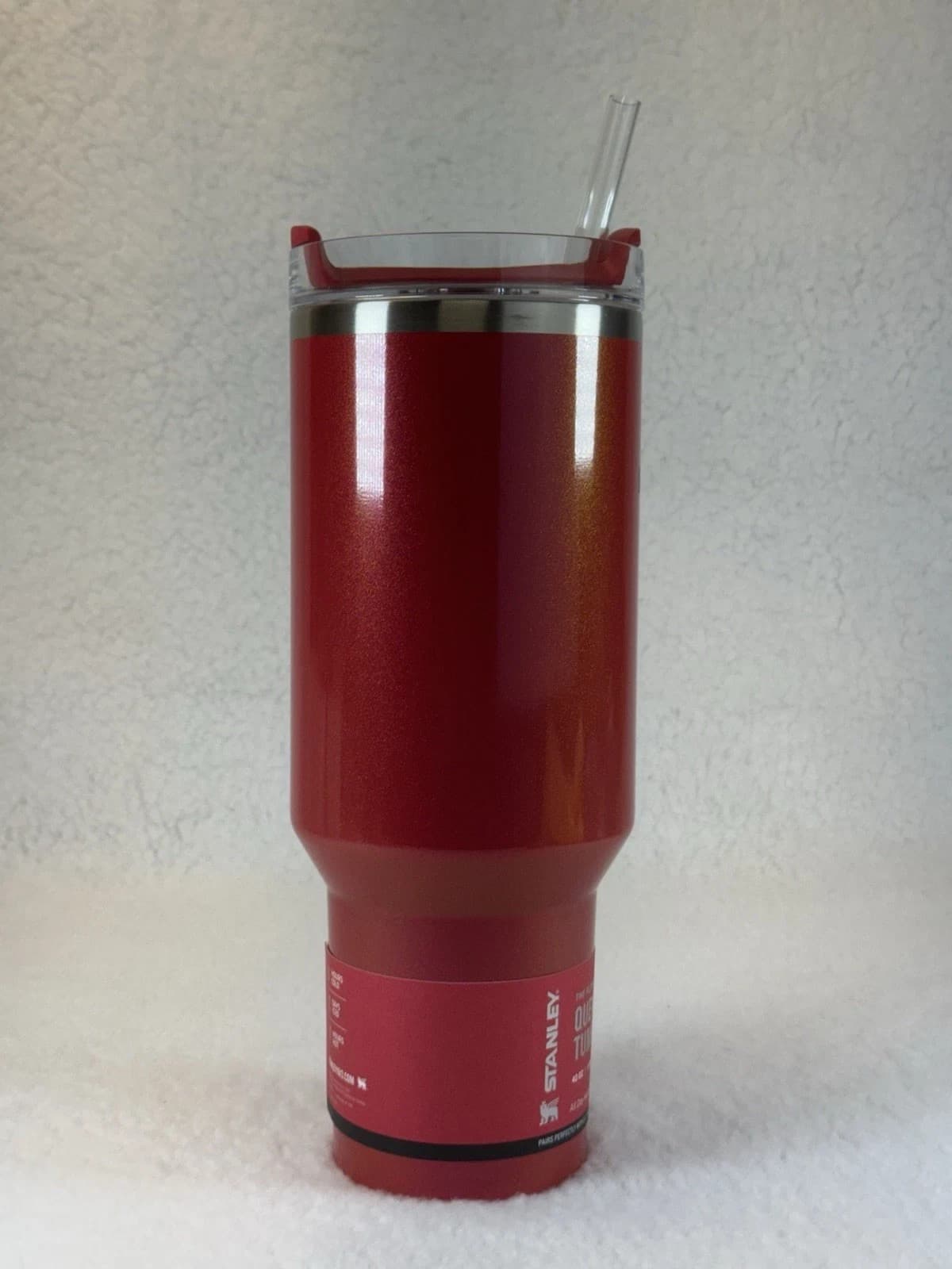 Stanley x ELF 40 oz Quencher Red Delicious Tumbler Limited Edition NEW - Thumbnail 2