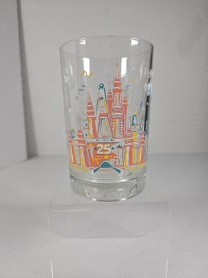 Walt Disney World 25th Anniversary Donald Duck 1996 Glass Cup - Image 1
