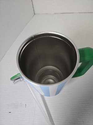 Blue Cabana Stripe 40oz Tumbler-Flip Straw Stainless Steel All Day Hydration NEW - Thumbnail 6