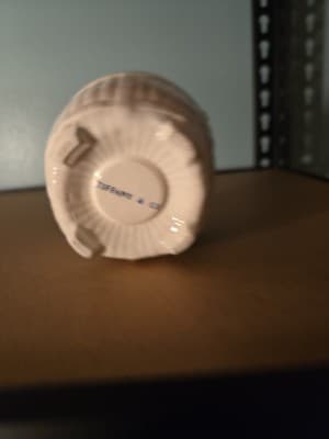 Tiffany & Co Vintage 60’s Ceramic Weaved Basket Footed 4” White Stamped EUC - Thumbnail 5