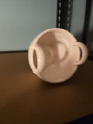 Tiffany & Co Vintage 60’s Ceramic Weaved Basket Footed 4” White Stamped EUC - Thumbnail 7