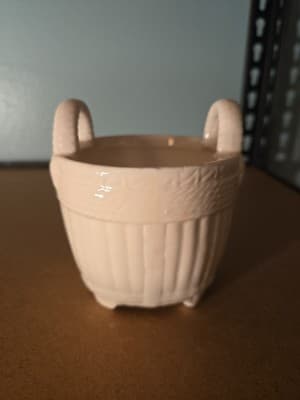 Tiffany & Co Vintage 60’s Ceramic Weaved Basket Footed 4” White Stamped EUC - Image 1