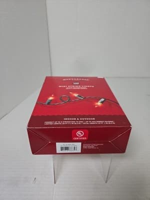 Wondershop 100 ct Clear Mini Lights Green Wire indoor / Outdoor 20’7” Long. NEW - Thumbnail 3