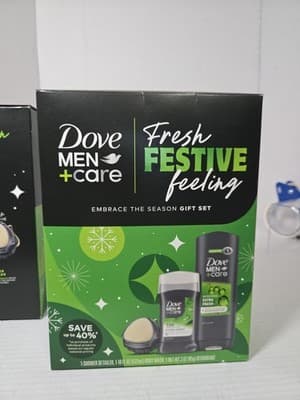 2 Dove Men+Care Extra Fresh Festive Body Wash Deodorant, Shower 3 Piece Gift Set - Thumbnail 4