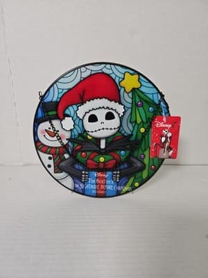 Nightmare Before Christmas Jack Skellington Stained Glass Suncatcher New W/Tag - Thumbnail 2