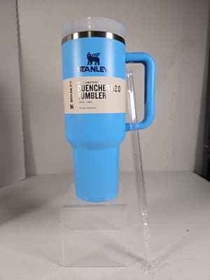 Stanley X Flowstate Quencher H2.0 Tumbler 40oz Azure Blue BRAND NEW - Image 1