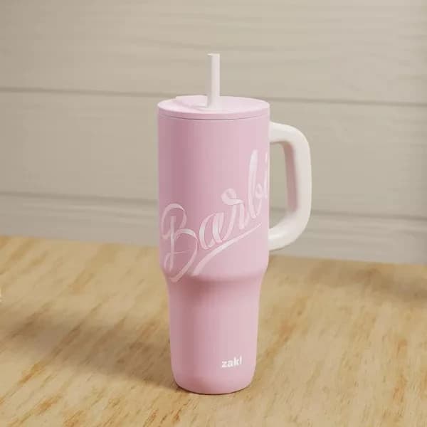 Zak Designs Barbie Stainless Steel Vacuum Insulated Tumbler 40oz NEW - Thumbnail 4