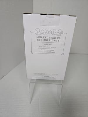 Target Wondershop ~ 60 LED Faceted C6 String Lights Warm White ~ 20' Length NEW - Thumbnail 2