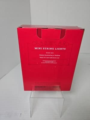 Wondershop 100 ct Clear Mini Lights Green Wire indoor / Outdoor 20’7” Long. NEW - Thumbnail 2