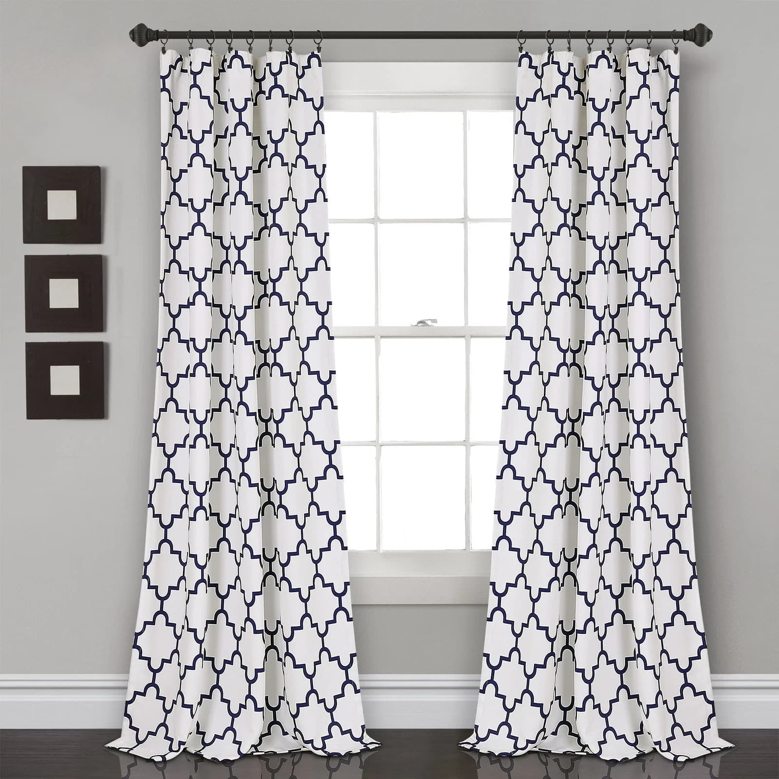 Bellagio Room Darkening Insulated Geometric Design Window Panel Drape 52x108 NEW - Image 1