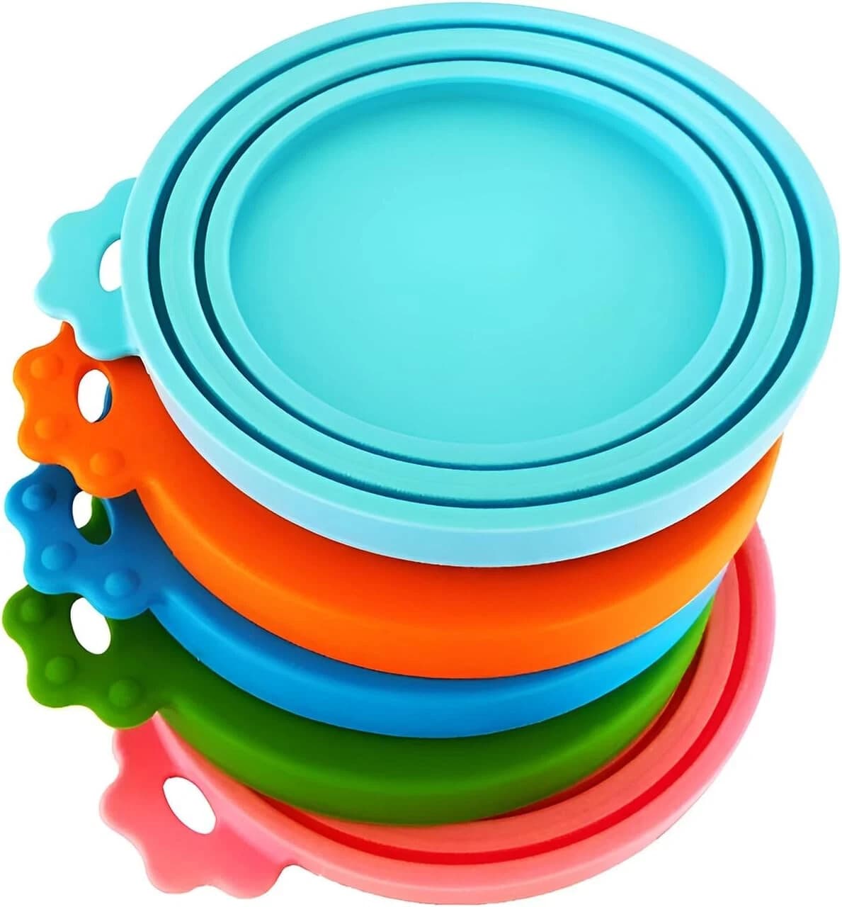 5 Pack Pet Can Covers/Dog Cat Food Can Lids/Universal BPA Free/Silicone Pet F... - Image 1