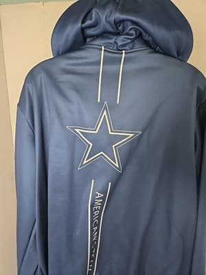 Dallas Cowboys XL Blue Zip Up Hoodie - Thumbnail 3