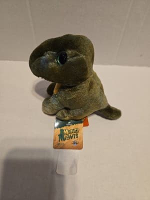 ADVENTURE PLANET MIGHTY MIGHTS T-REX DINO DINOSAUR PLUSH 4” TALL GREEN - Thumbnail 4