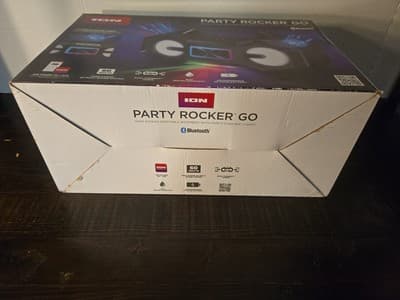 ION AUDIO Party Rocker Go HighPower Boombox Portable Speaker W/Party Lights - Thumbnail 6