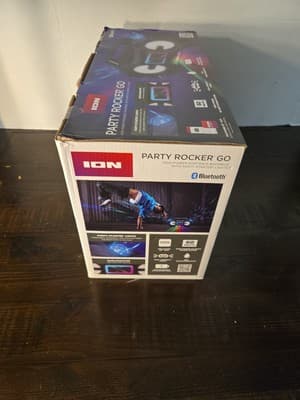 ION AUDIO Party Rocker Go HighPower Boombox Portable Speaker W/Party Lights - Thumbnail 4