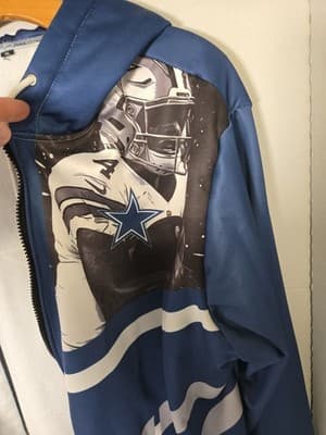 Dallas Cowboys XL Blue Zip Up Hoodie - Thumbnail 8