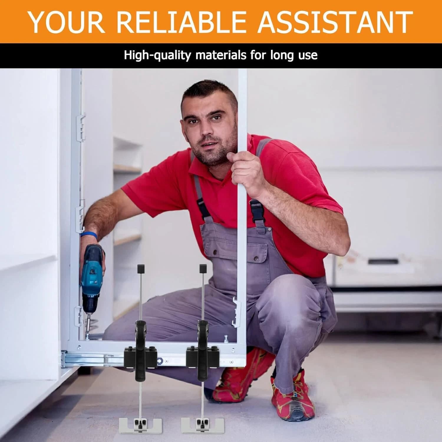 2PCS 15" Labor-Saving Arm Tool Lift with Multi-Function Height Adjustment Device - Thumbnail 4