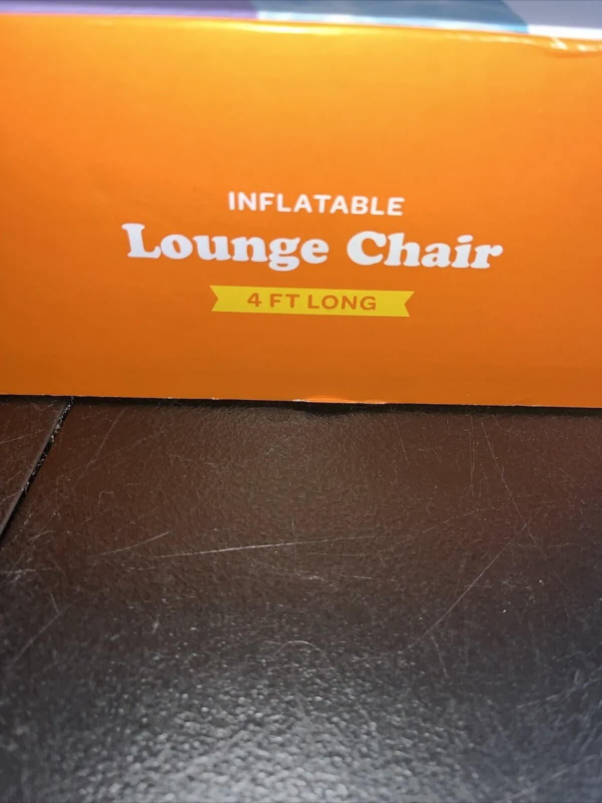 Sun Squad Inflatable Lounge Chair Built-in Cup Holder Pool Float Blue 4 ft Long - Thumbnail 3