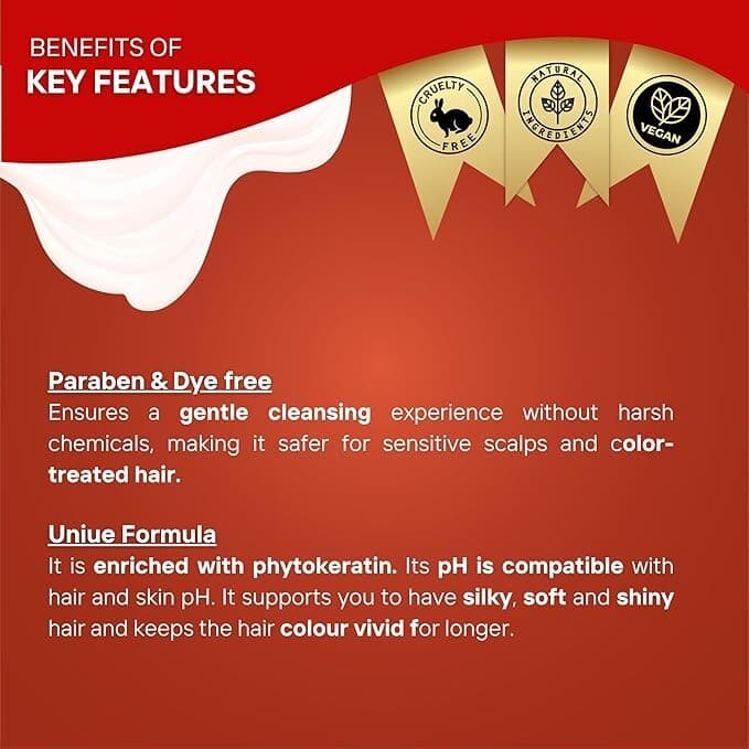 Oriense Professional Shampoo for Color Protection - Argan & Sweet Almond Extract - Thumbnail 5