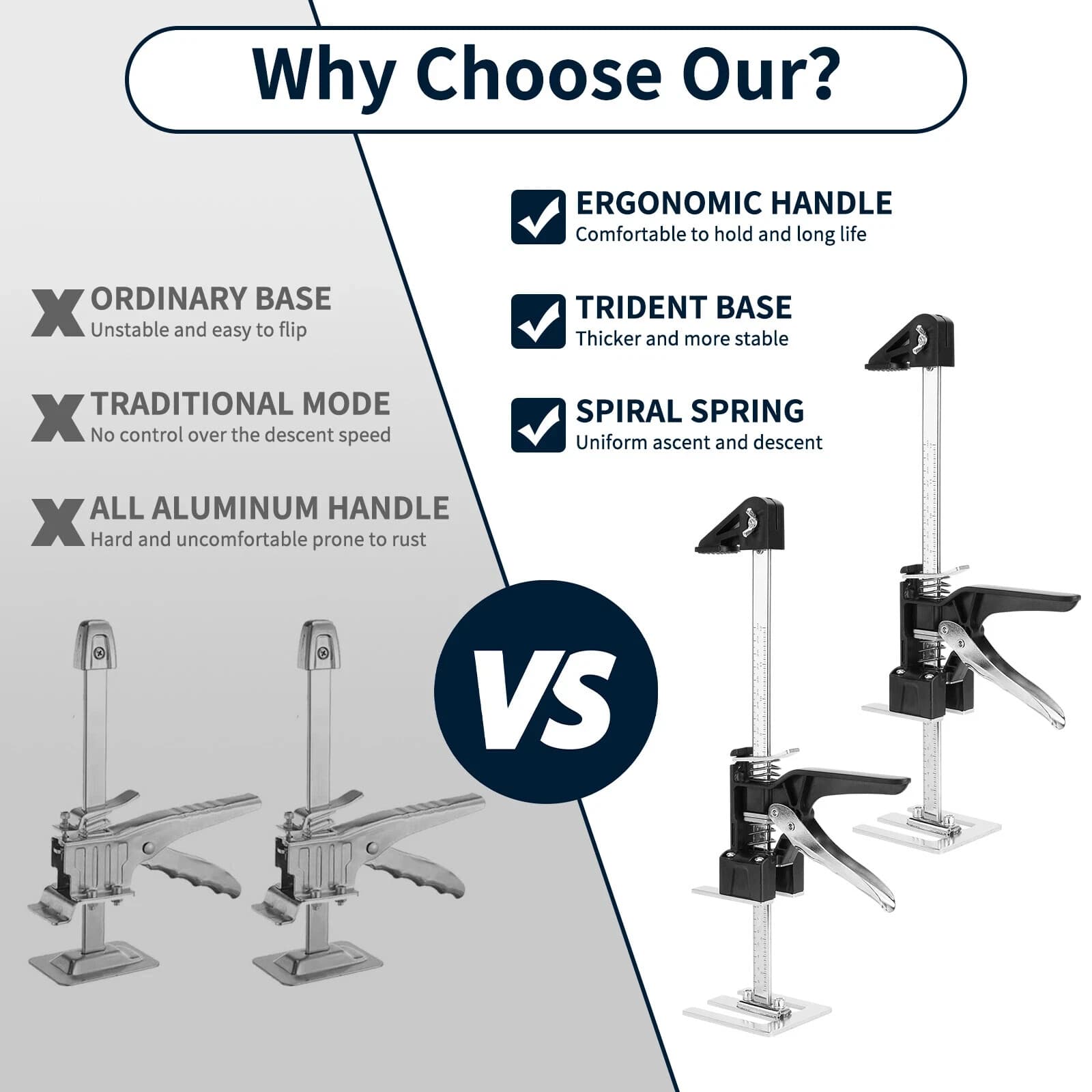 2PCS 15" Labor-Saving Arm Tool Lift with Multi-Function Height Adjustment Device - Thumbnail 3