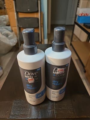 Dove Men + Advanced Care DRY REPAIR Face & Body Cleanser w/ Shea Butter 2-16.9oz - Image 1