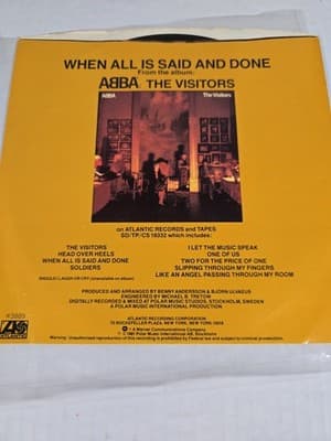 ABBA - When All Is Said And Done/ The Visitors 1981 Atlantic 45RPM - Thumbnail 7